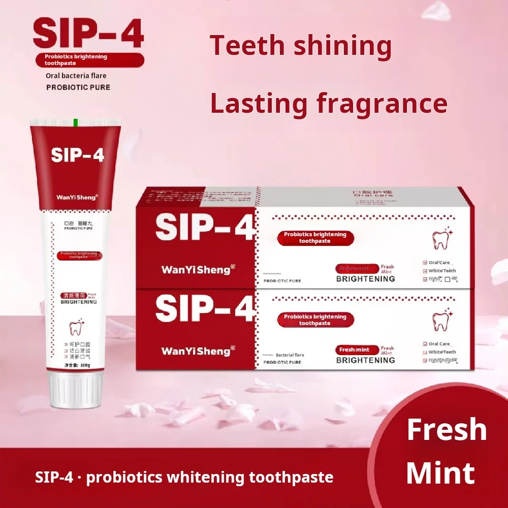 100g Sip-4 Probiotic Whitening Toothpaste For Brightening, Removing Stains, Refreshing Breath, Teeth Whitening, Teeth Care Cream