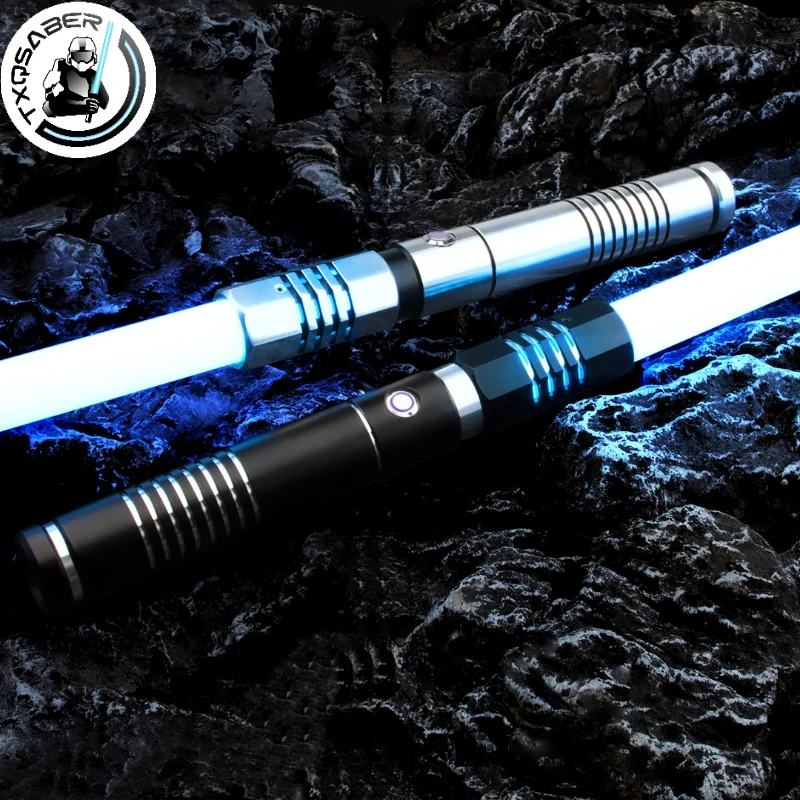 TXQSABER Smooth Swing Lightsaber Metal Hilt Colors Changing Sounds FX Force Blaster Cosplay Laser Sword Proffie 2.2 Baord Toys