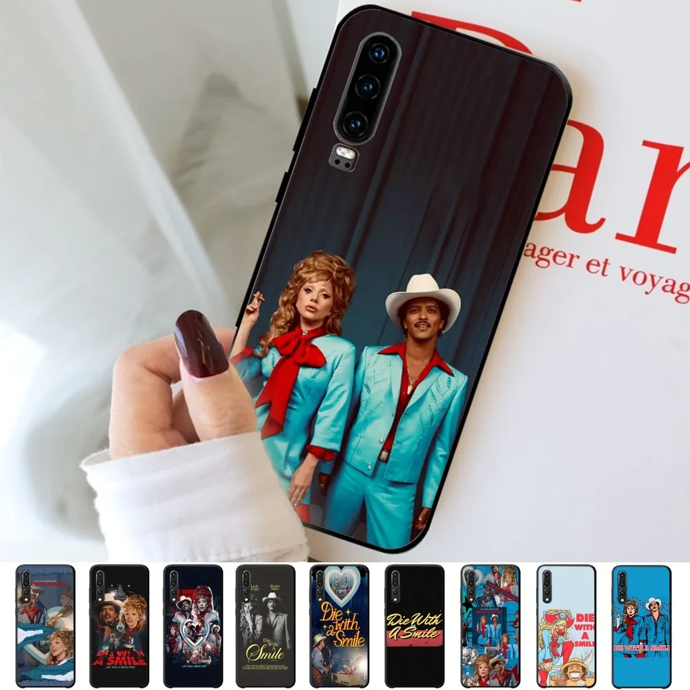 Singer L-Lady G-Gaga Die With A Smile Bruno Mars Phone Case For Huawei P 30 40 50 Pro Lite Psmart Honor 10 Lite 70 Mate 20lite