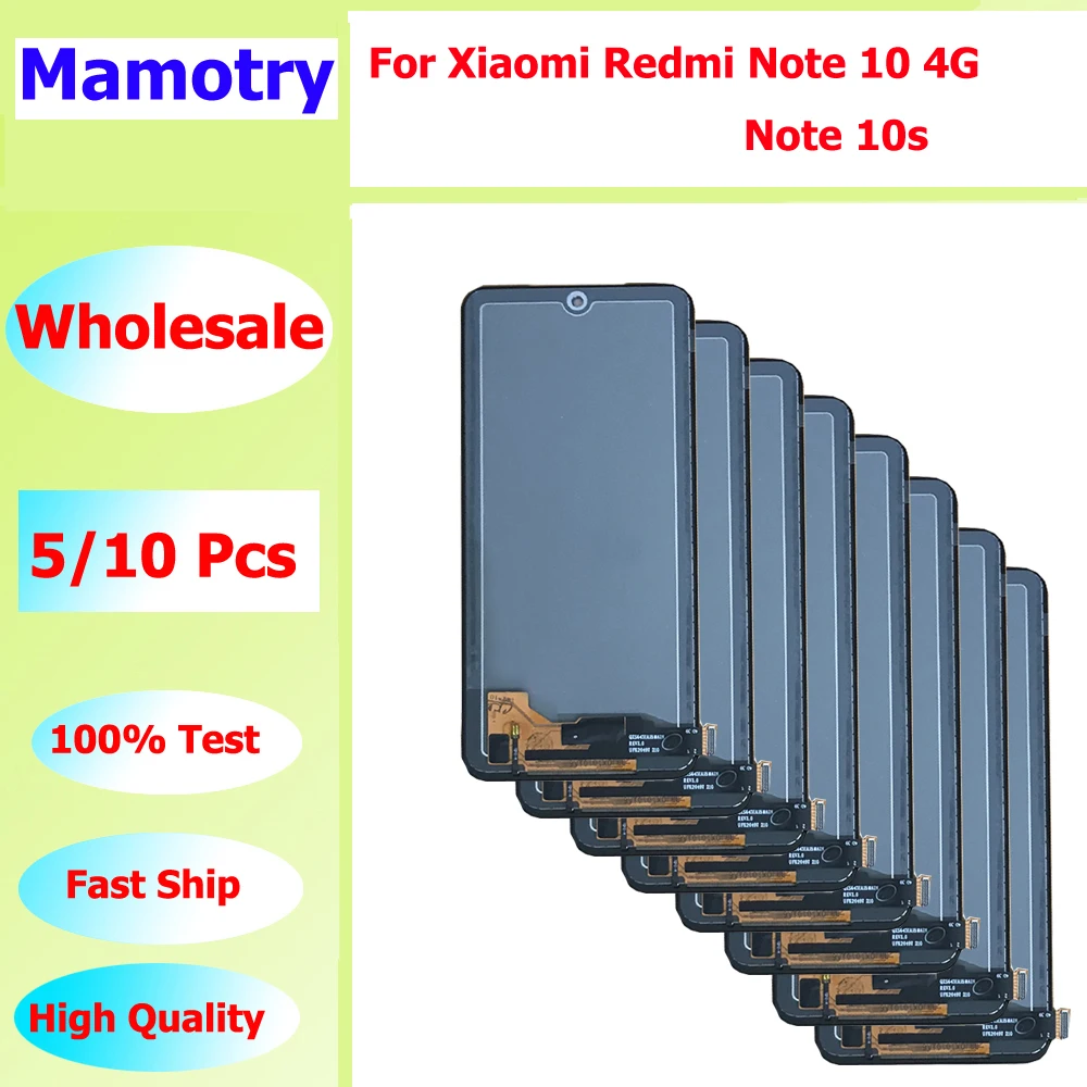 

Wholesale 5/10 pieces / Lot For Xiaomi Redmi Note 10 4G Screen Lcd Display with Touch Assembly Note 10S