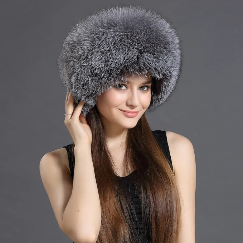 

Fox Hair Hat Children's Fur Hat Women's Mongolian Hat Fox Hair Hat Winter New