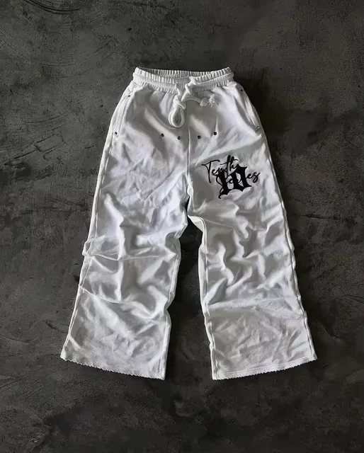 2026 Herbst Trendige High-Street Loose Straight Tube Hosen für Männer, Frauen und Kinder, Lässige Bedruckte Loose-Fit Gerade Hosen – Detail 10