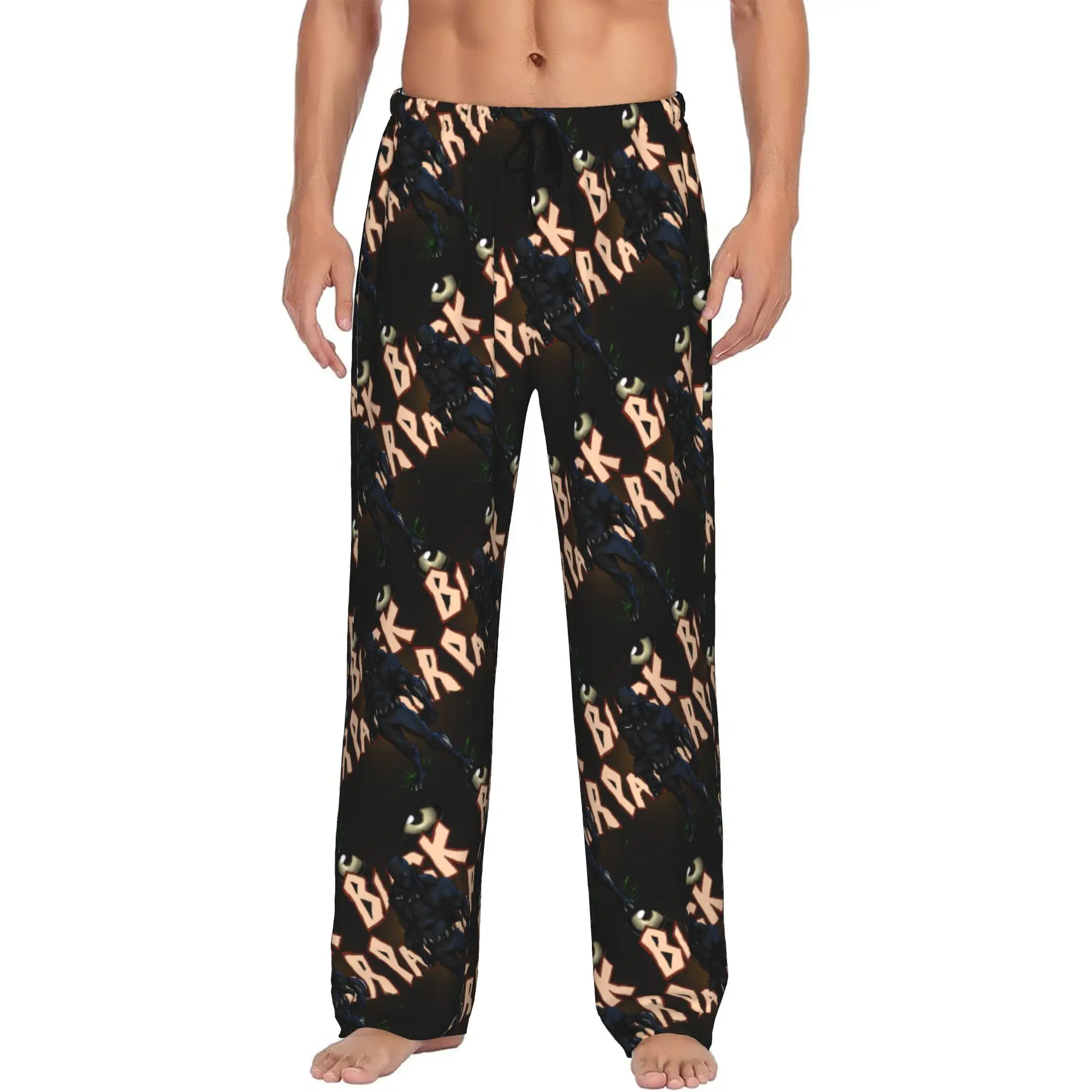 

Custom Black Anime Panther Pajama Pants for Men Sleepwear Lounge Sleep Bottoms Stretch with Pockets