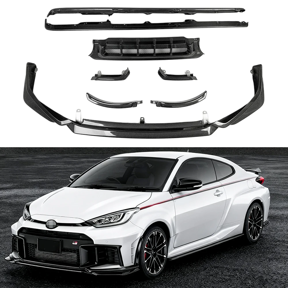 Carbon Fiber T Style Bodykit for Gr Yaris Gen 2  Front Bumper Lip Rear Diffuser Rear Spats Side Skirts