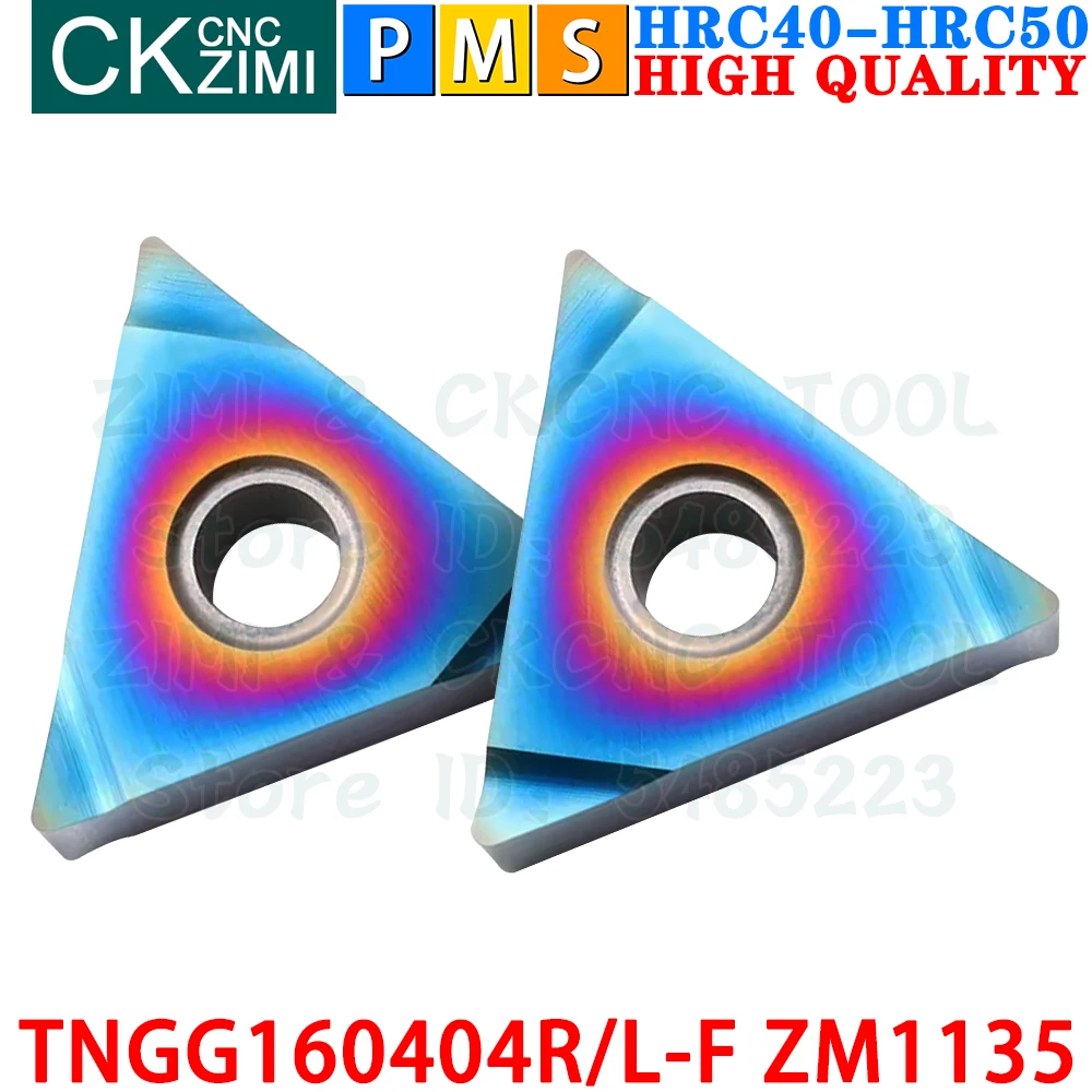 TNMG160404R-F ZM1135 TNMG160404L-F ZM1135 Inserções de carboneto Ferramentas de insertos de torneamento ranhurados e ranhurados CNC TNMG1604 TNMG 1604 TNMG331 R/L F Ferramentas de corte de fresagem
