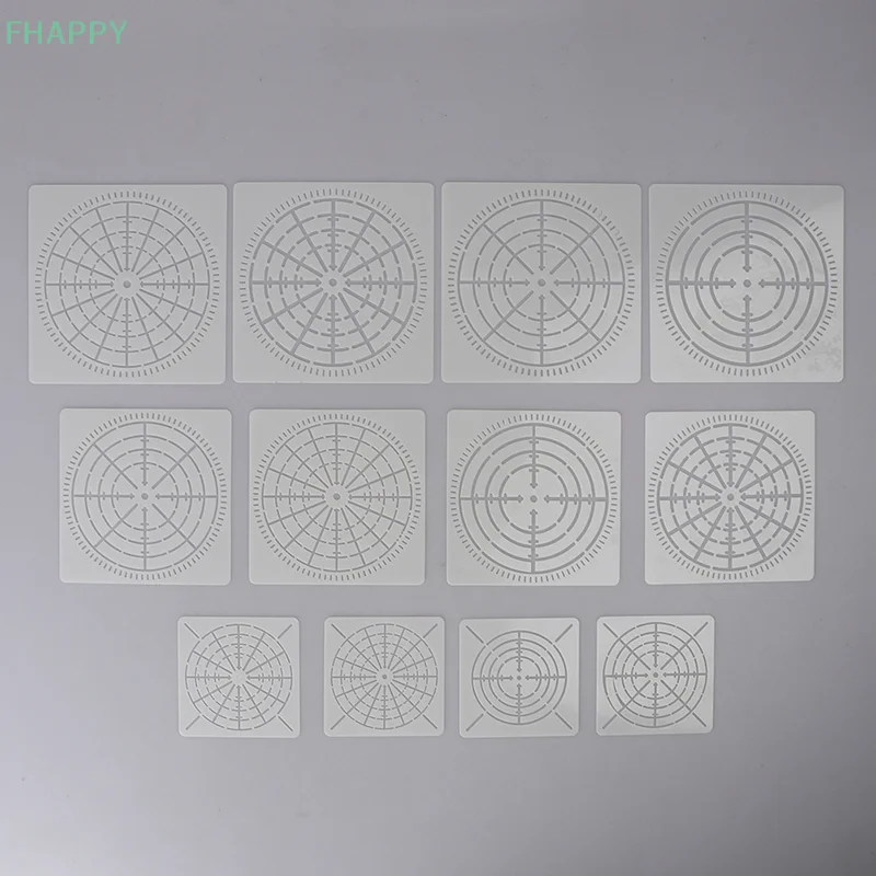 Reutilizáveis Mandala Dotting Pintura Stencils, Modelos Mylar, Ferramentas Artesanais, DIY, 12Pcs