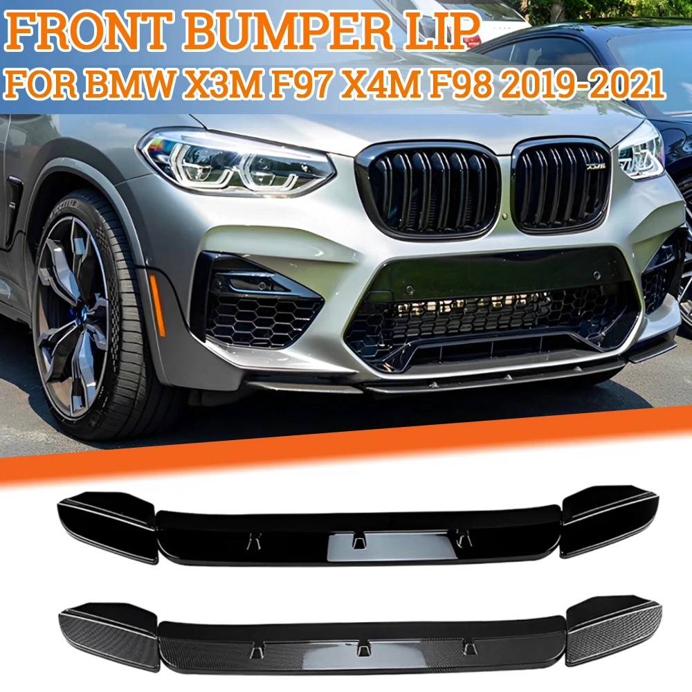 

Front Bumper Lip Chin Diffuser Body Kit Spoiler Deflector Tuning Accessories For BMW X3M F97 X4M F98 M Competition Sport 2019+