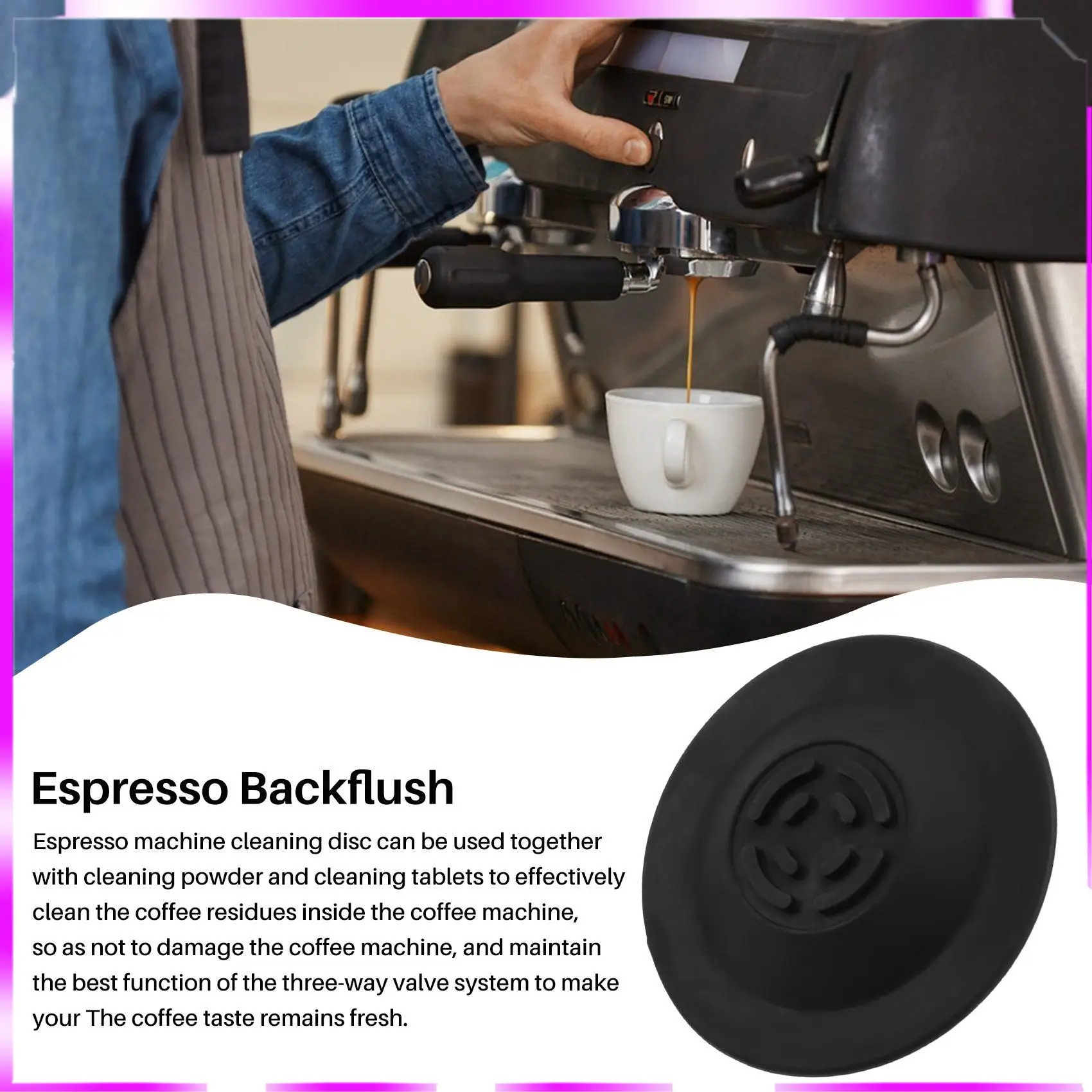 N98R 4 قطع قرص تنظيف الاسبريسو أعمى مناسب لآلة الإسبريسو من سلسلة Breville 9، قرص تنظيف 58 مم أقراص ارتجاعي