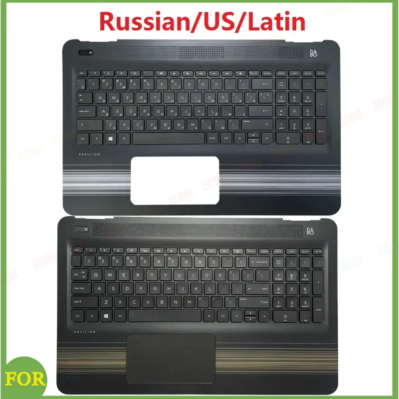 

НОВИНКА для HP Pavilion 15-AU 15-AW: верхняя крышка с клавиатурой (русская/американская/латинская) для ноутбука, артикул 856040-001