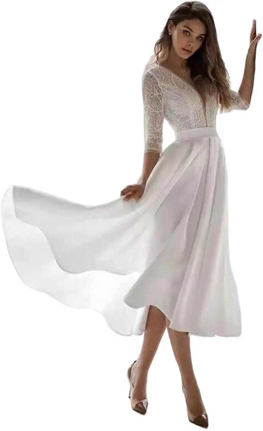 

Кружевное короткое свадебное платье русалки с открытыми плечами, пляжное свадебное платье, мини-свадебное платье Robe De Mairee ﻿ Индивидуальный ﻿