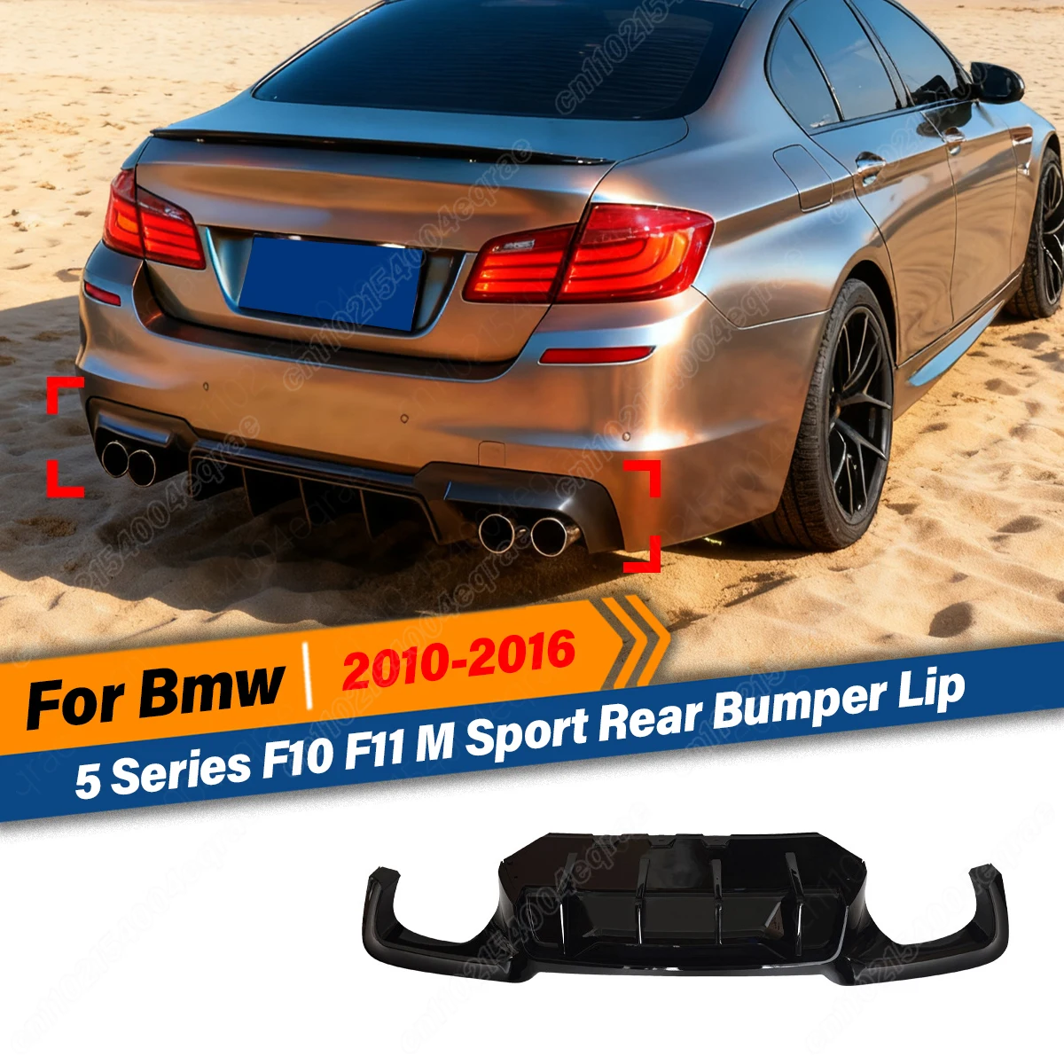 

For Bmw 5 Series F10 2010 2011 2012 2013 2014 2015 2016 M Sport Rear Bumper Lip Diffuser Rear Lip Surround Accessories Body Kit