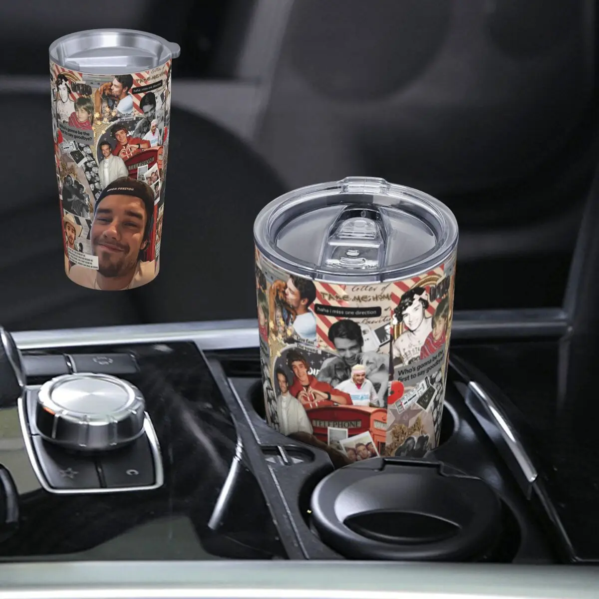 Liam Payne Photo Collage Stainless Steel Tumbler Vacuum Insulated Mugs Thermal Cold Cup Straws With Lid 20oz