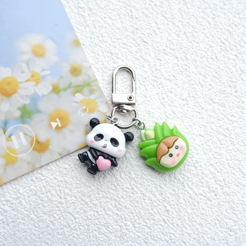 سلسلة مفاتيح باندا لطيفة ، حقيبة مجوهرات يدوية الصنع ، هدايا ذاتية الصنع ، 1 #5