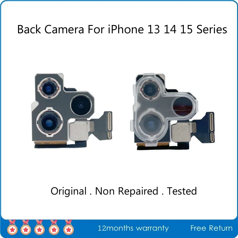 A+++ Tested Disassembled Back Rear Camera For iPhone 13 mini 14 Plus 15 Pro Max Replacement Non repaired Tear Down