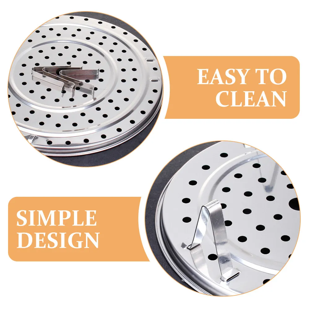 Thick Stainless Steel Round Steaming Rack Multifunctional Kitchen Steamer Basket Cooling Rack for Baking Cooking Food