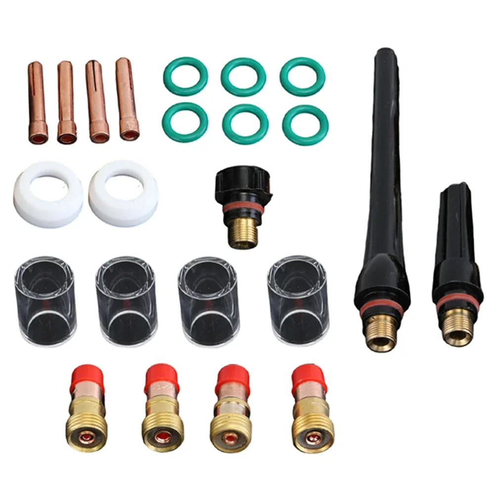 

Комплект газовых линз TIG для авторемонта: улучшенная защита, расширенное покрытие газом, высокотемпературные уплотнительные кольца, 9 изоляторов ABS 2,65 мм