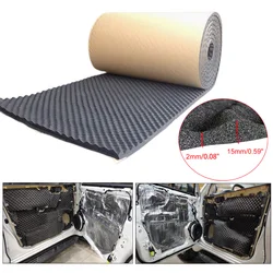 100/200/300/400cm*50 Car Acoustic Insulation Wave Foam Sound Deadening Absorption Mat Heat Deadener Cotton Insulation