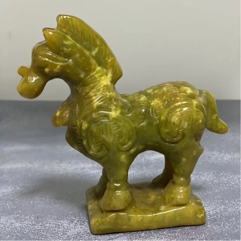Natural Green Dragon Home Living Room Decoration, Entryway Zodiac Horse Craft, Jadeite Ornament For Attracting Talent