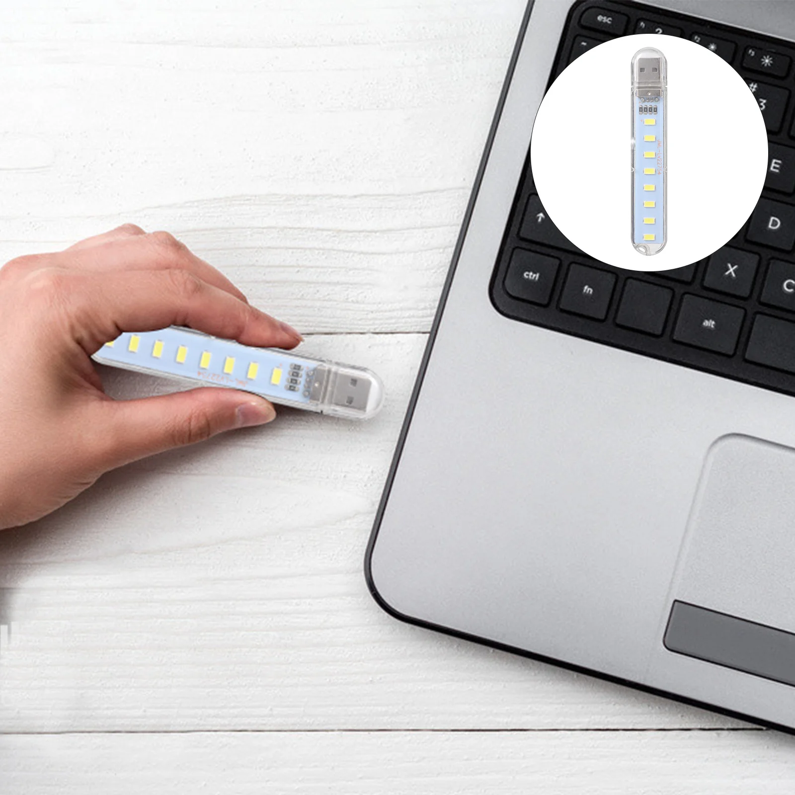 3 قطعة USB ضوء الليل LED مصباح مع 8 الخرز فائقة السطوع المحمولة سطح المكتب الإضاءة للاستخدام المنزلي المدرسة في الهواء الطلق الزخرفية