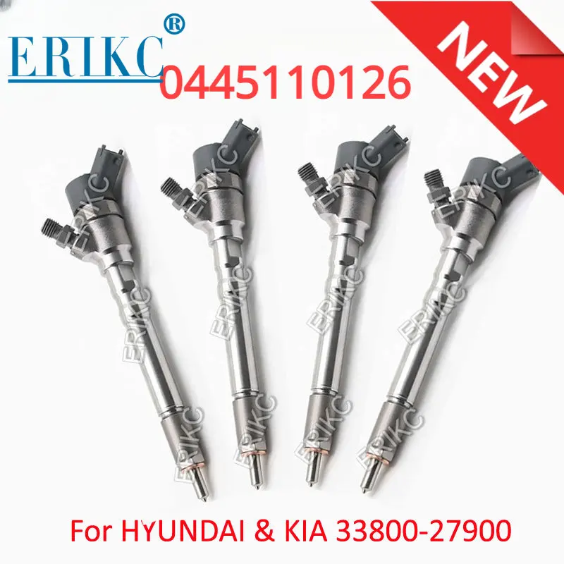 

4PCS 0445110126 Diesel Injector Assy 33800-27900 5263319 Fuel Sprayer Nozzle 0 445 110 126 For Bosch HYUNDAI Santa KIA Cummins