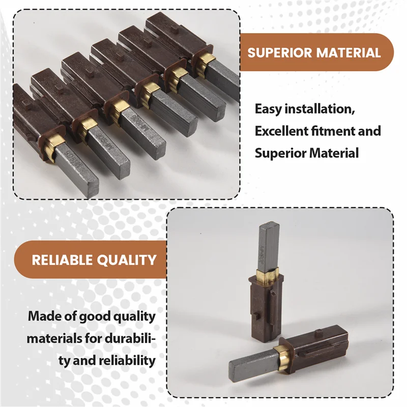 A26F-For Ametek Lamb Electric Vacuum Motor Carbon Brush 2311480, 333261, 33326-1 6PCS