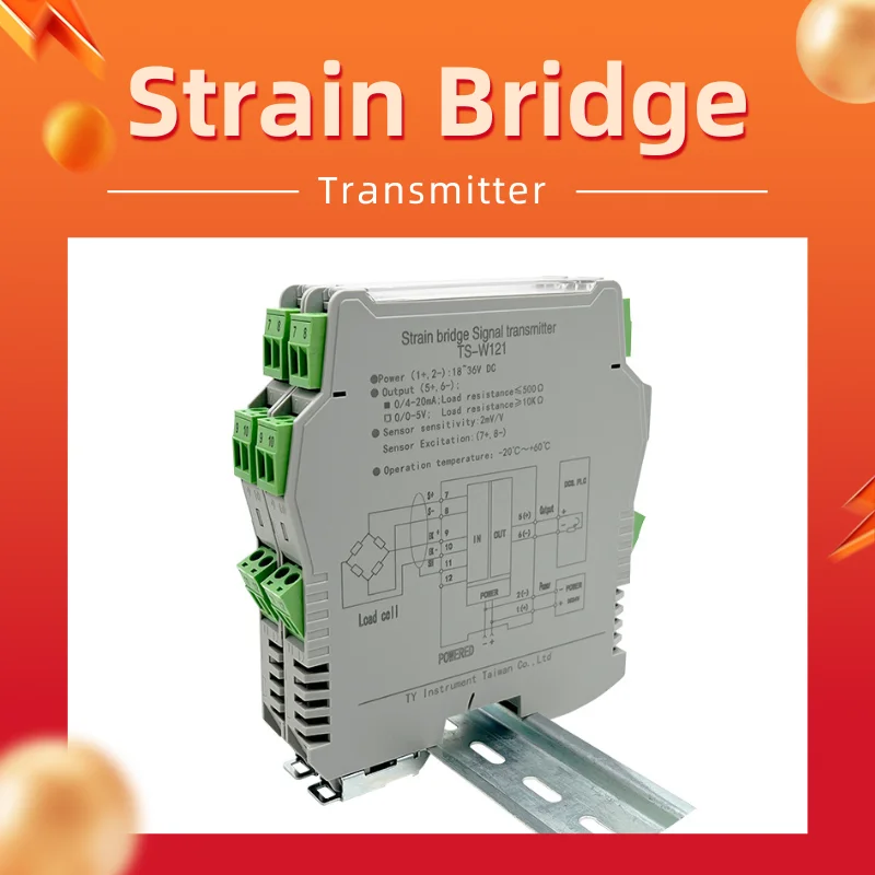 Precision Strain Bridge Transmitter 4-20mA 0-10V Output Tension Compression Weight Sensor Signal Conditioner For Industrial Auto