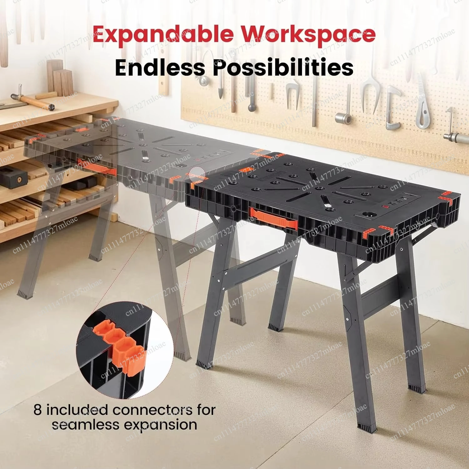 クランプと収納付き折りたたみテーブル - 高耐久ポータブル木 - Woodworking Workshop Design のレビューと価格