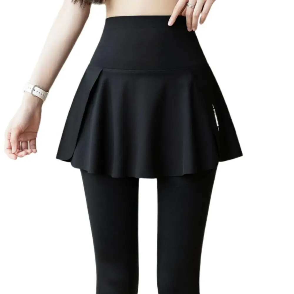Side Pocket Fitness Legging with Pocket Skinny Elastic Leggings High Waist Solid Sports Yoga Pants Tummy Control