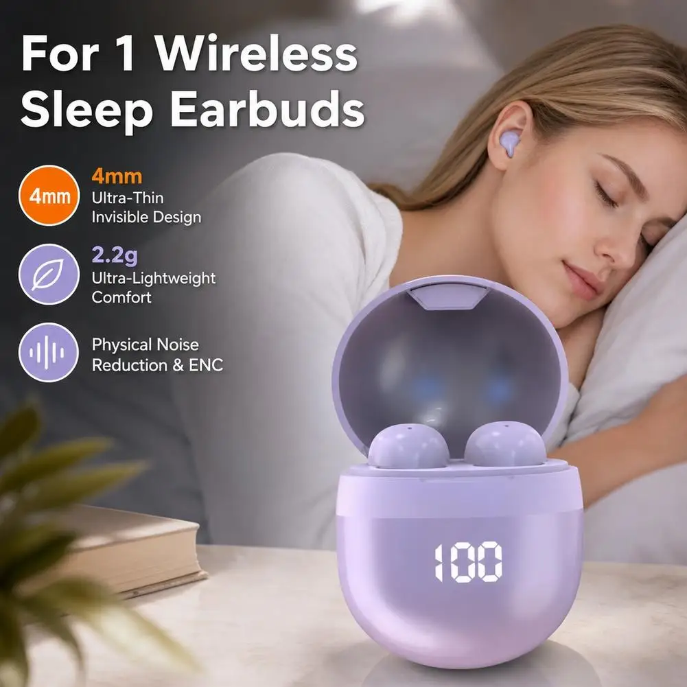2026 New Invisible Mini Earphones Bluetooth Headphones HiFi Stereo Noise Reduction In-ear Earbuds TWS Wireless Headsets