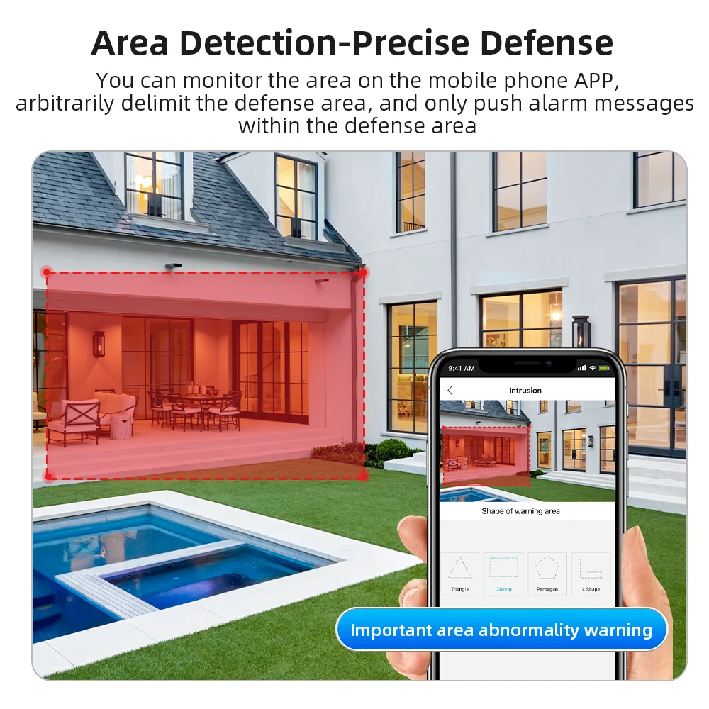 8MP PTZ WiFi Camera with Dual Screen Color Night Vision Outdoor Security IP Camera CCTV Surveillance Camera ICSEE App