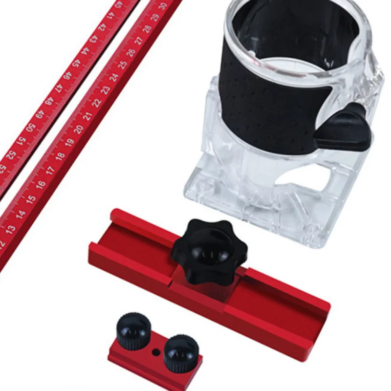 

Extended 3 in 1 Router Milling Groove Bracket,9-61cm Radius Router Circle Cutting Jig,Aluminum Cabinet Hardware Jig for Woodwork