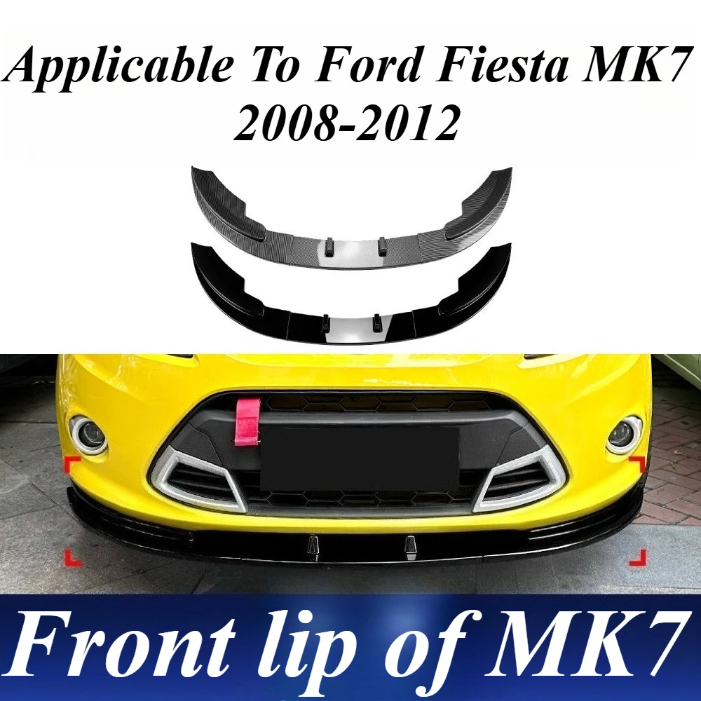 

For Ford Fiesta MK7 2008-2012 Front Bumper Lip Spoiler Splitter Body Kit Custom Fit Aggressive Styling Upgrade Durable Material