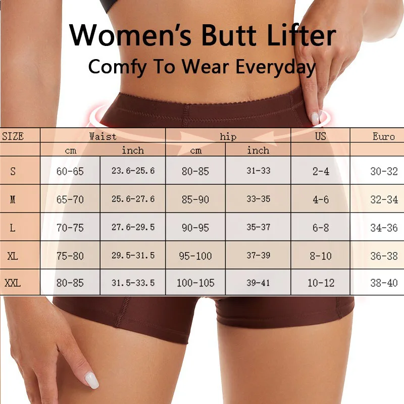 GUUDIA Butt Lifter Underwear for Womens Tummy Control Seamless Booty Padded Hip Underwear Shaper Breathable Enhancer Shapewear