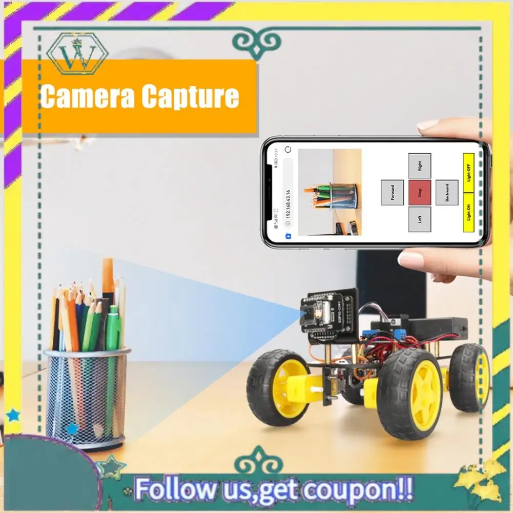 

(New) ESP32 Smart Robot Car Kit Parts Accessories Spare For Arduino IDE Programming Project Starter Great Fun STEM Robotic Kits