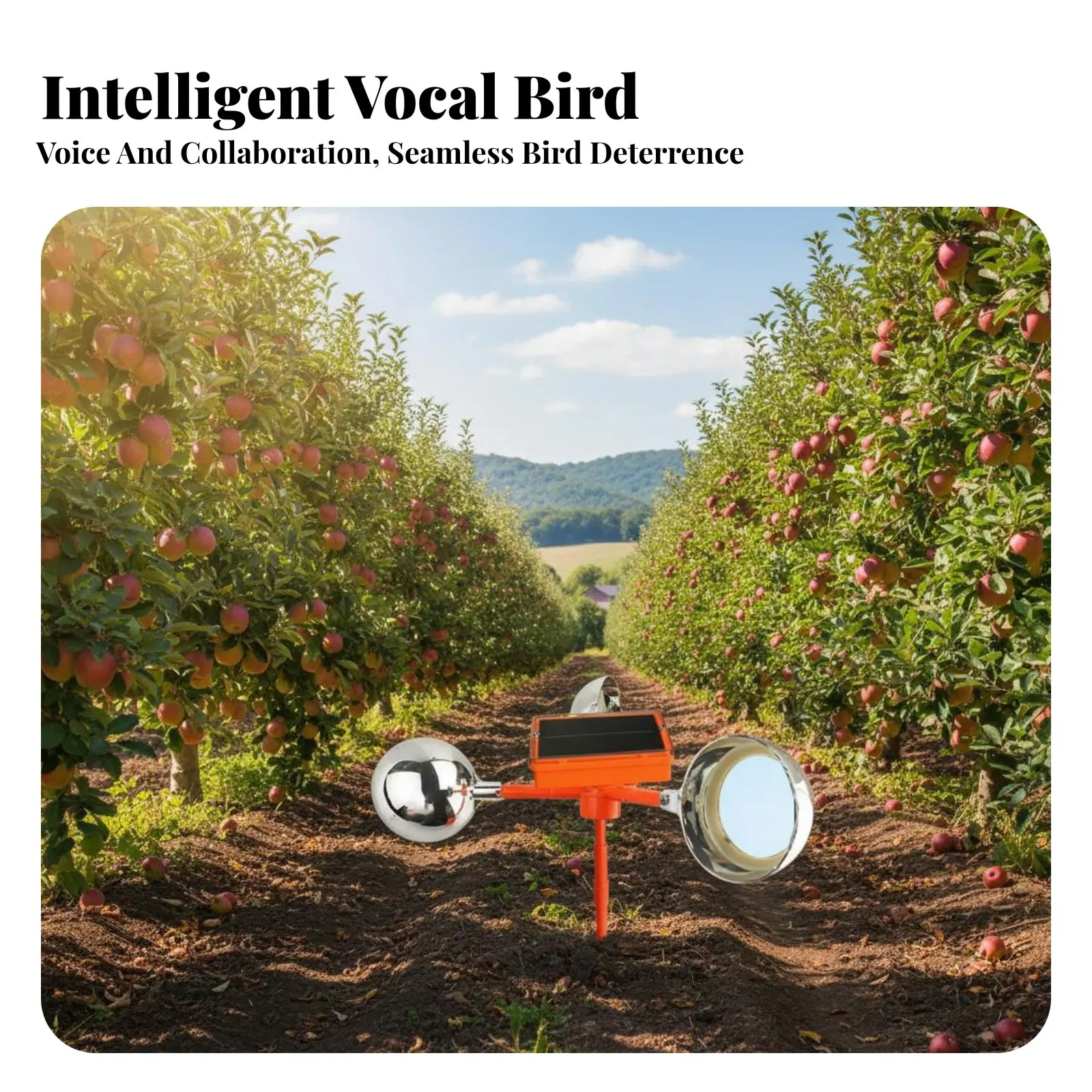 

Solar Powered 360° Rotation Rotating Solar Creature Scarecrow Automatic Function Flashing Lamp