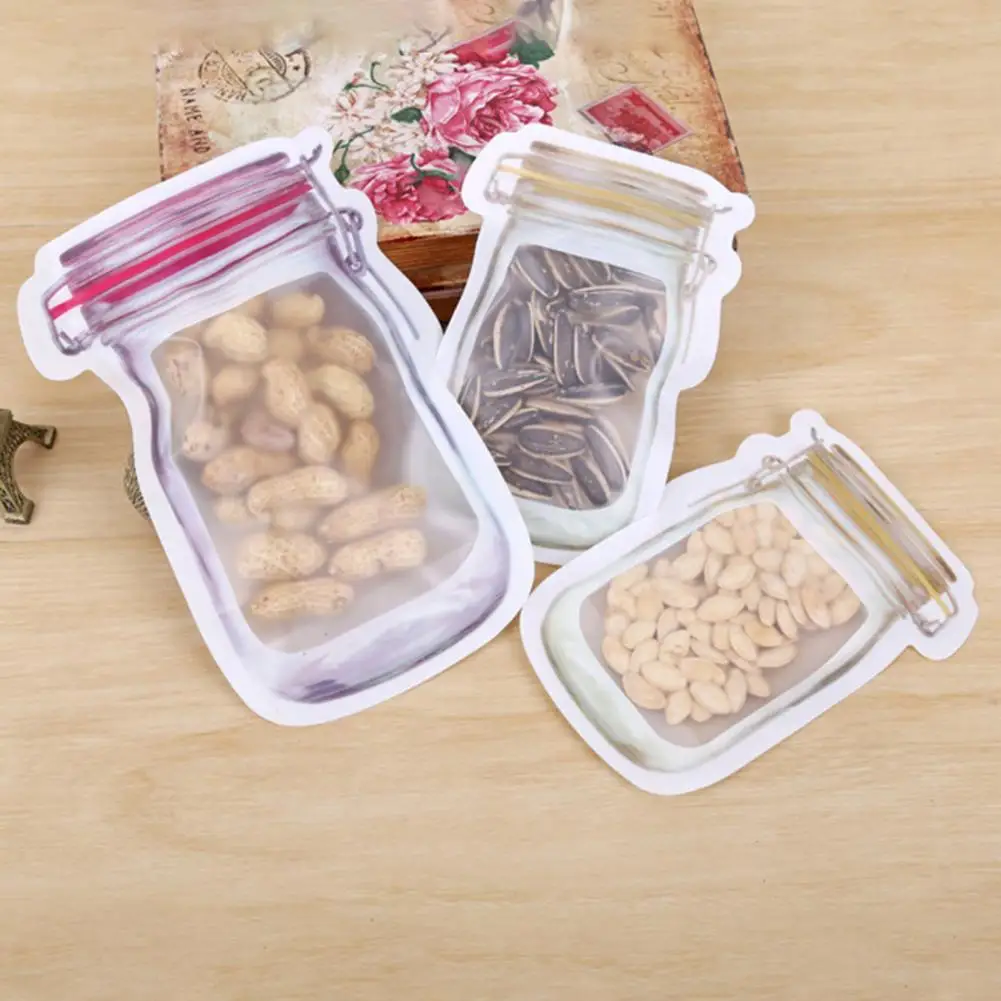 Barattolo per alimenti trasparente per alimenti conservazione multiuso noci snack biscotti borsa impermeabile multiuso snack biscotti borsa per la casa