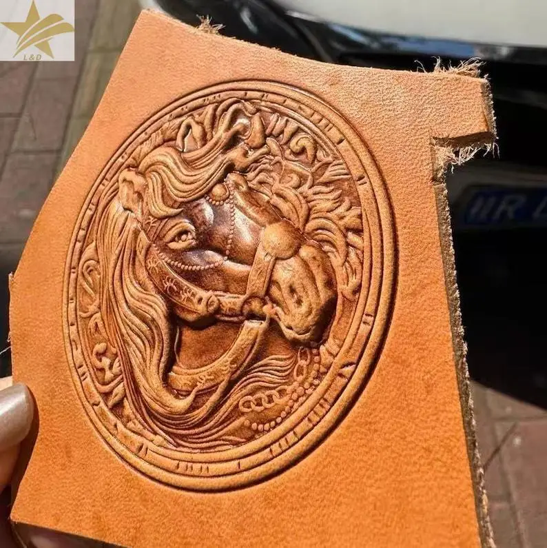 

3D Zodiac Horse Leather Stamp Mold: 65mm Embossing Tool for Wallets, Bags, Belts,Cold Pressing Stamping Tool