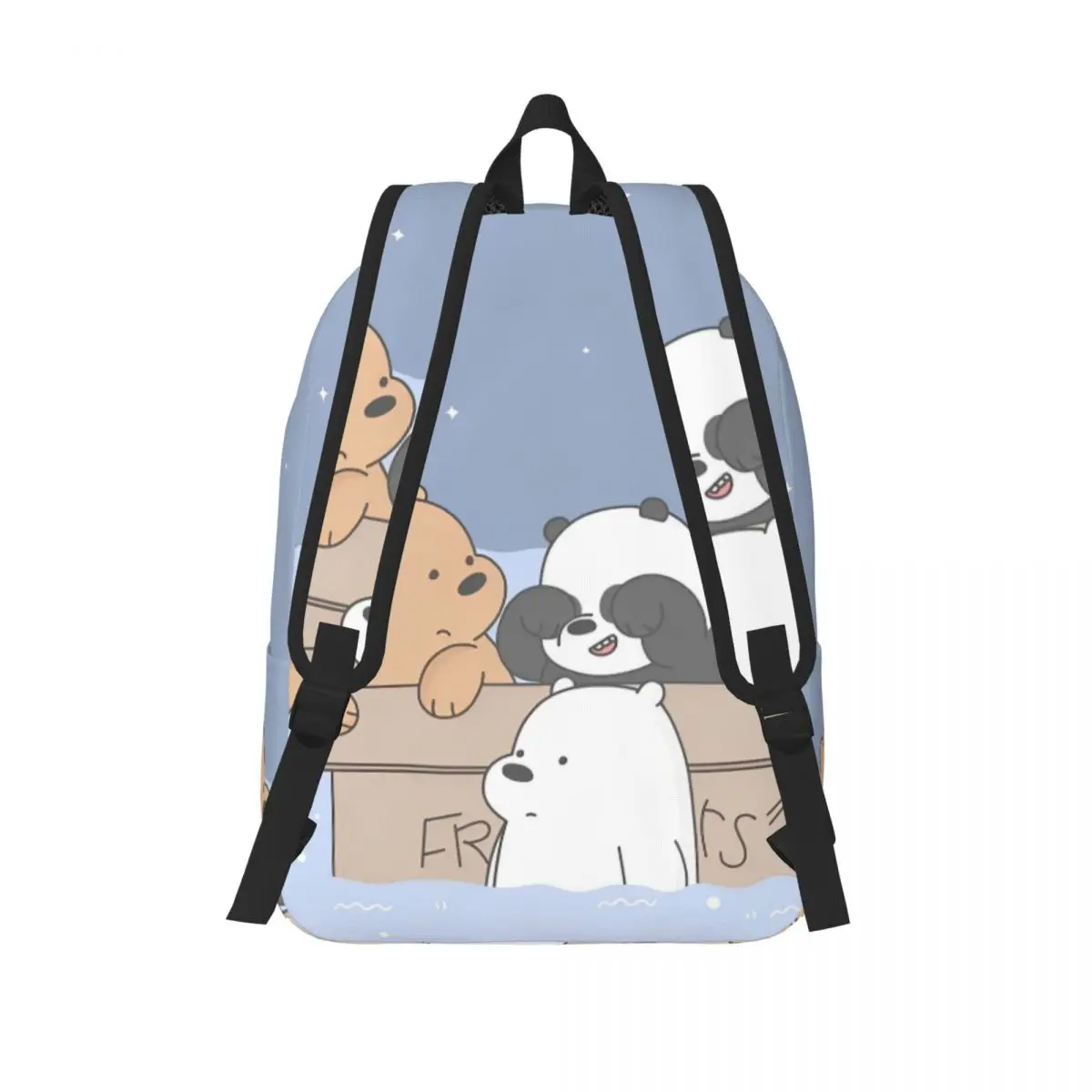 حقيبة ظهر We Bare Bears Kawaii Cartoon للرجال والنساء والطلاب والأعمال Daypack Grizzly Panda Ice Bear حقيبة كتف للكمبيوتر المحمول رياضية