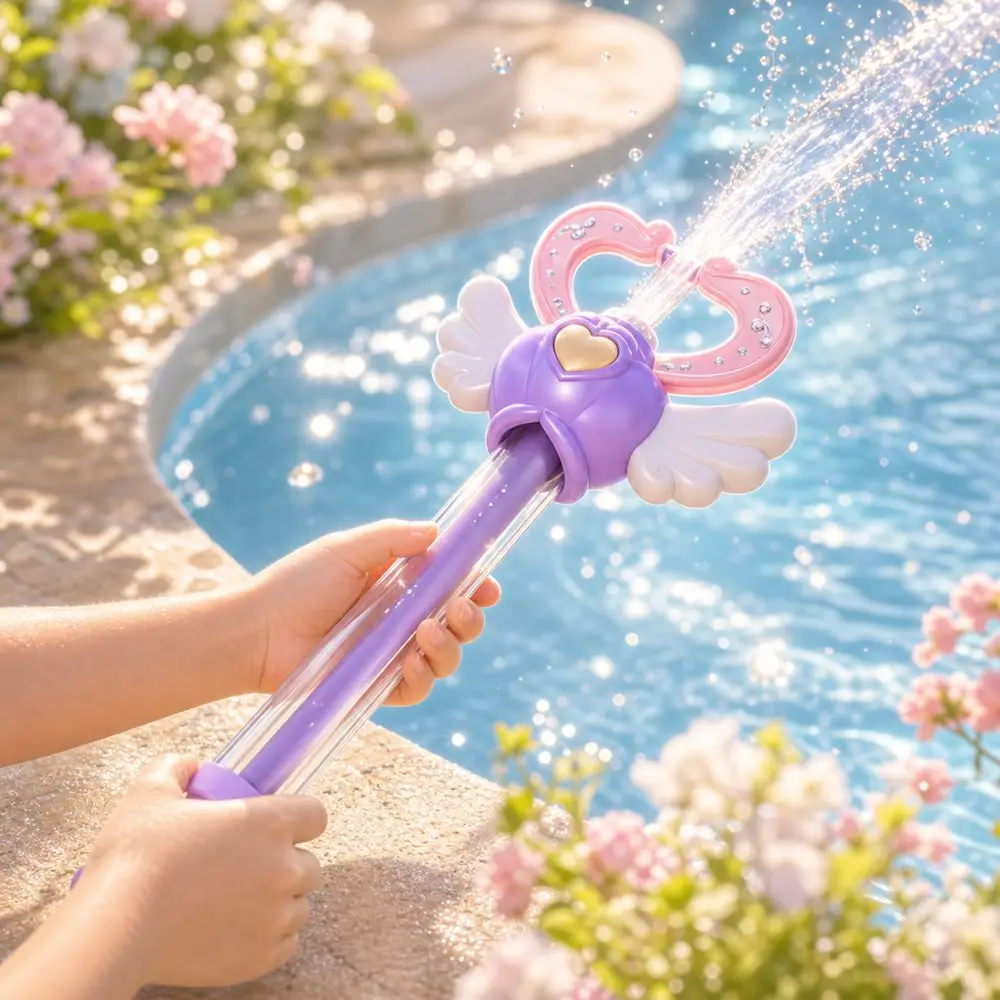 Sparkling Princess Wand Water Winged Wand Shape Heart Decoration Fairy Water Refillable Water Tank Push Spray Spray Water