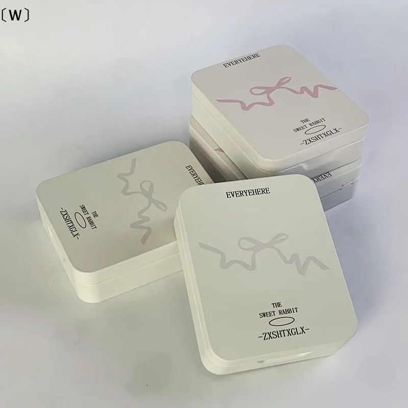 〔W〕Cute Cartoon Bow Iron Box Girl Hairpin Photocard Sticker Dustproof Storage Box Kawaii Office Desktop Organizer〔Winter1〕