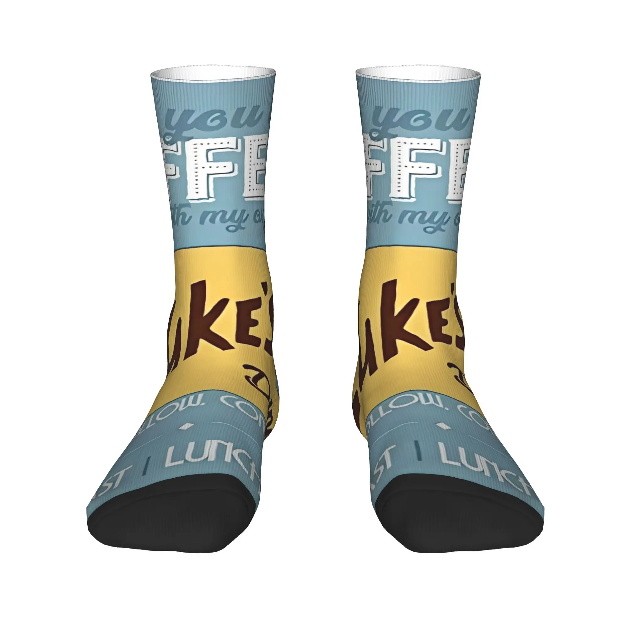 Gilmore Girls Lukes I Drink Coffee Like  Socks Casual Autumn Anti Slip Unisex Men Socks Quality Design Skateboard Socks