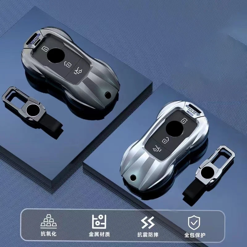 لمرسيدس بنز A B C E S CLA EQE CLS EQS EQA GLA GLB CLC GLE CLB AMG GLS CLS حافظة مفاتيح من سبائك الزنك تصميم خارجي للسيارة الرياضية