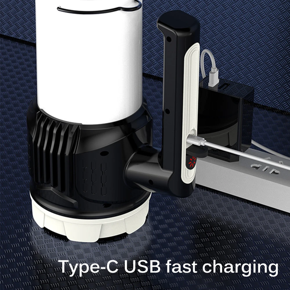 Portable Rechargeable Flashlight Hand Lamp Household Work Light Camping Light USB Torch Tent Light Waterproof Camping Lantern