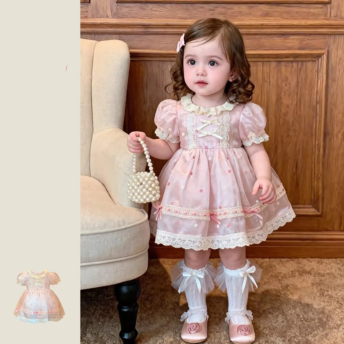 Girls Lolita Princess Dress Summer One Year Children's Foreign Birthday Baby