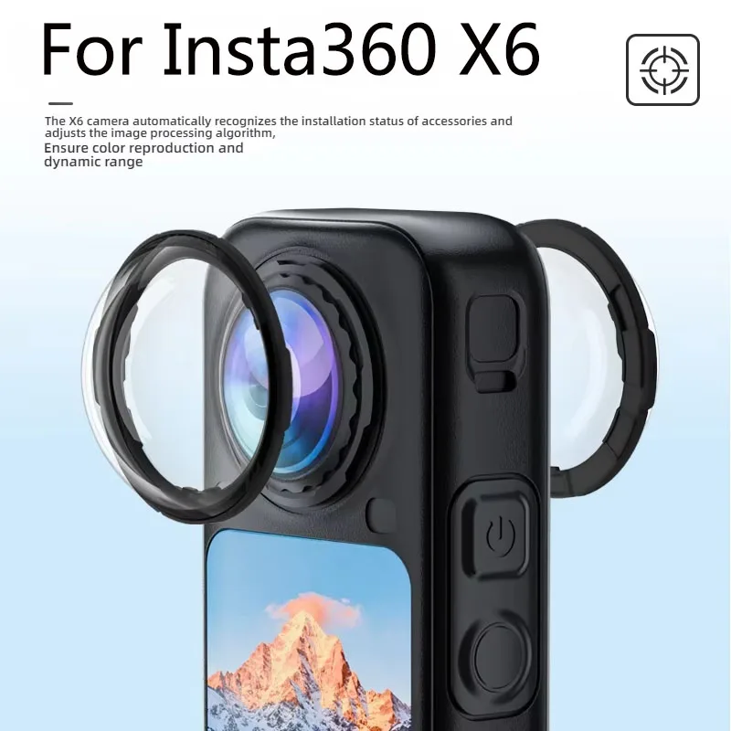 For Insta360 X6 Screen Protector Lens Guard Cap Tempered Glass Film Anti-Scratch Protective Kit 360°Video Camera Accessores