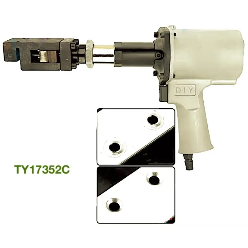 TY17352C Pneumatic Countersink Double Holes Puncher Hinge Boring Tools 5.2 Mm Dual Universal Positions Hole Punching for Hinges