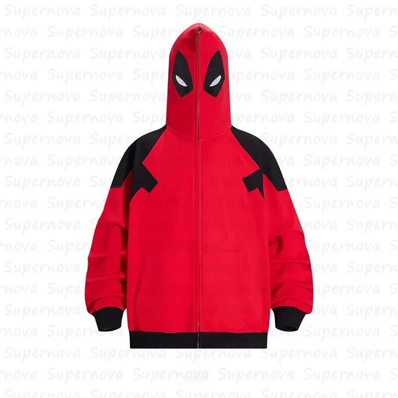 Y2k Streetwear Hip Hop Spider Print Hoodies Men Women Zipper Long Sleeve Jacket Coats 2023 Autumn Winter Loose Hooded Sweatshirt