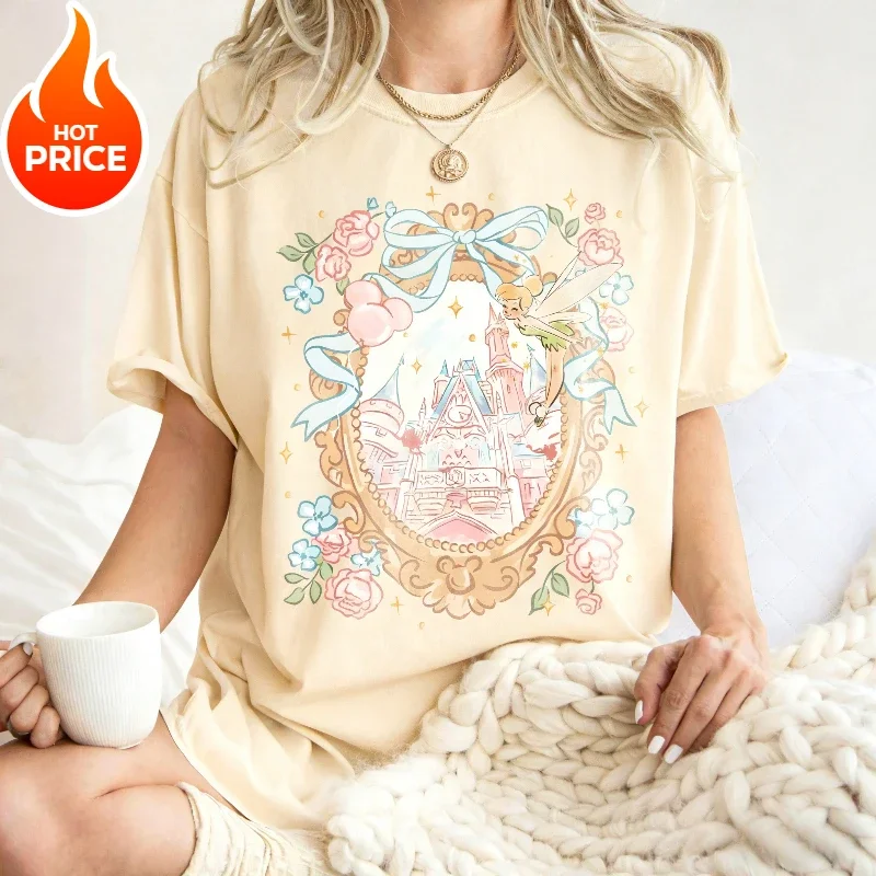 ديزني 2025 جديد حار بيتر بان دونالد داك تيشيرت صيفي الأسرة الوالدين والطفل المتضخم عادية فضفاض الرجال النساء تي شيرت Y2k #4