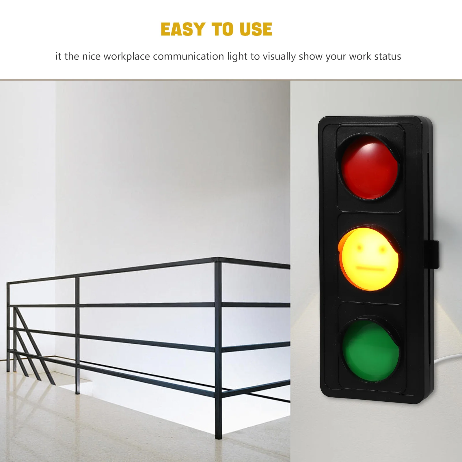 Led Traffic Signal Wall Light Yellow Indicator For Office Home Study Room Desk Status Lamp Workstation Communication