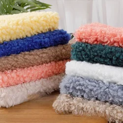 Imitation wool fabric super soft large particle sheep curly wool pillow, handmade DIY doll background fabric